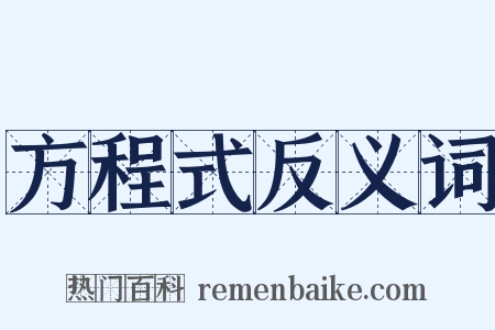 方程式反义词是什么意思的图片